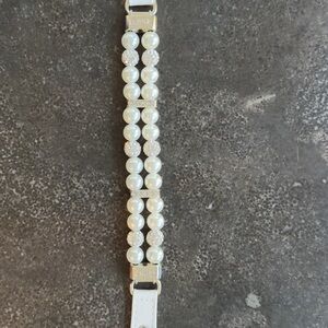 Double Row Pearl and Crystal Cat Collar